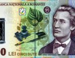 Mihai Eminescu pe bancota de 500 lei